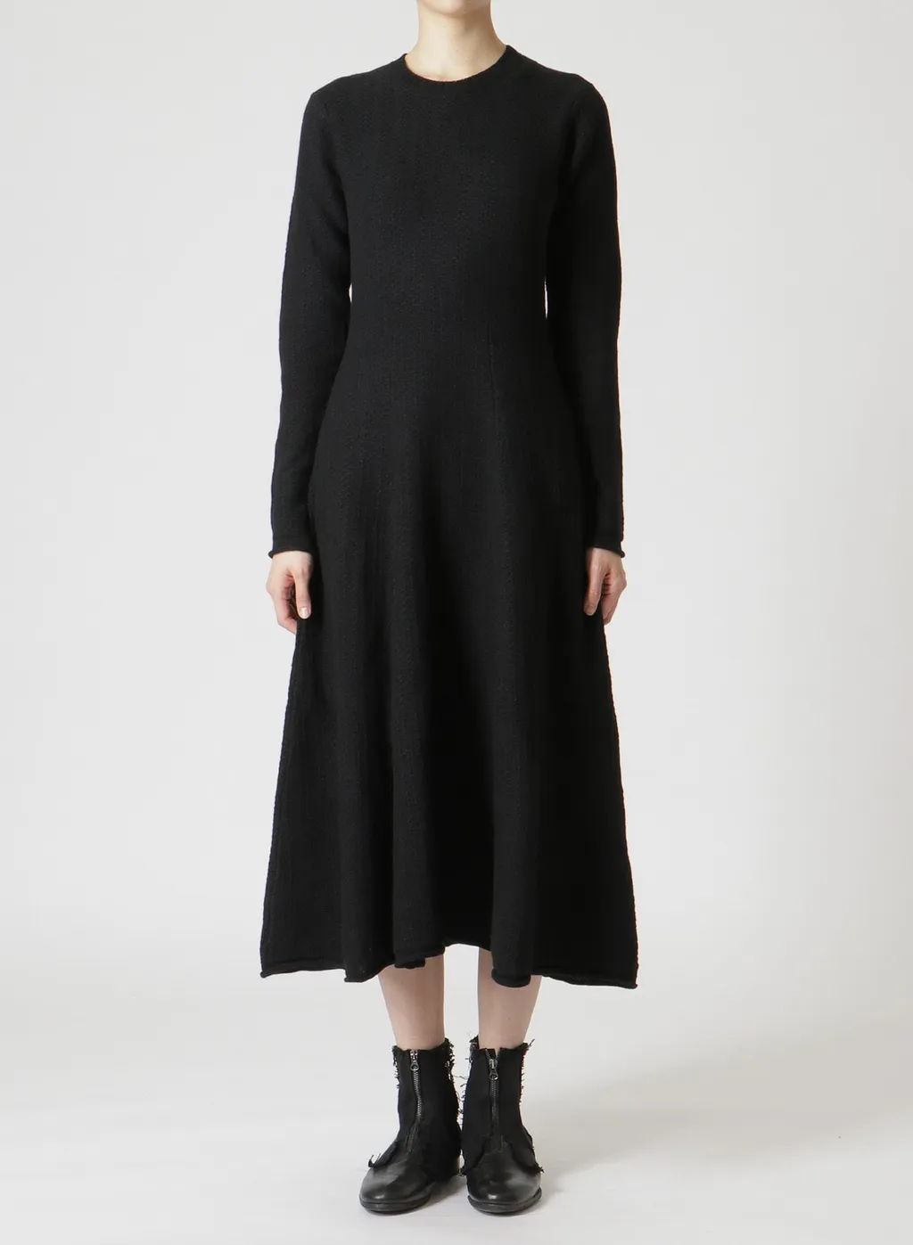 Tuck Stitch Flare Dress
