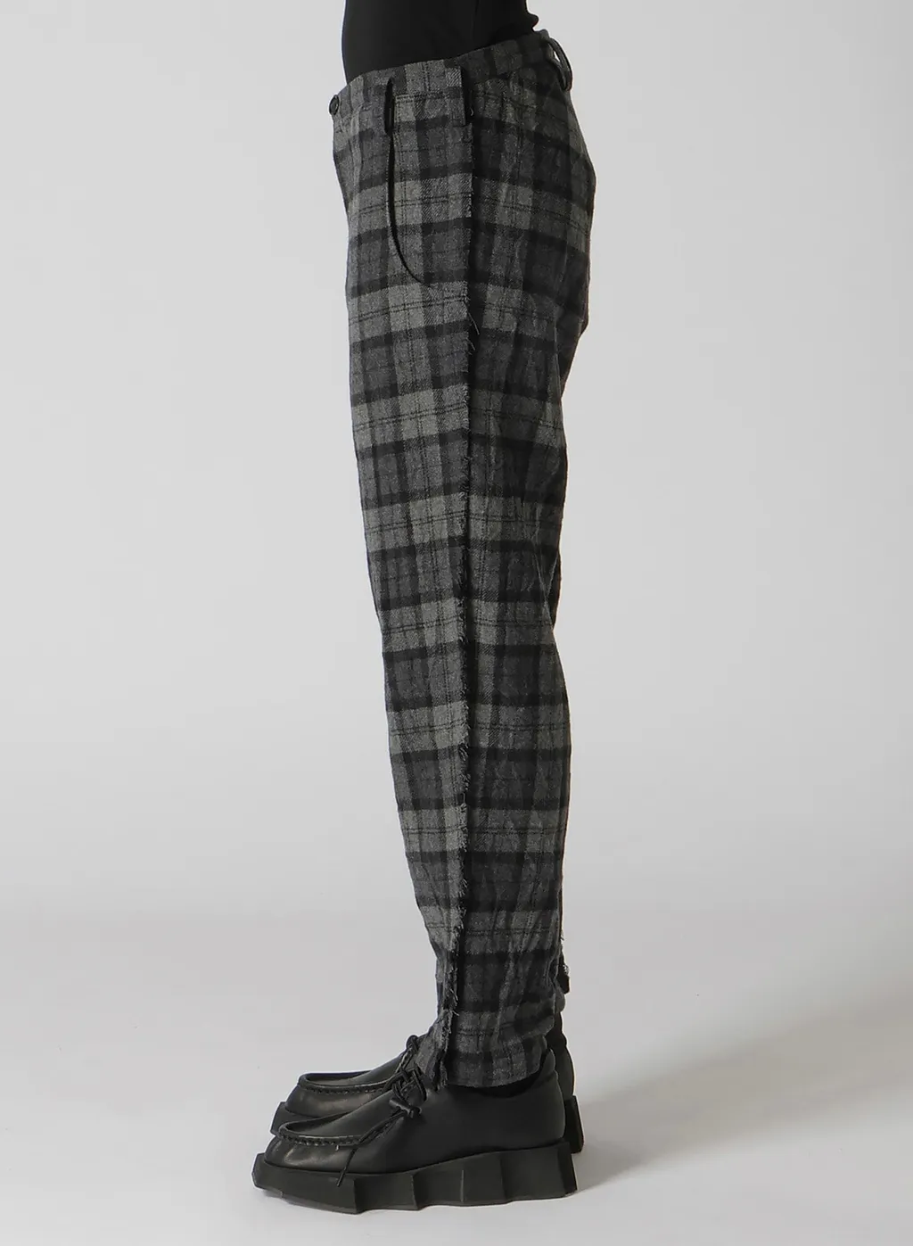 Plaid Flannel Straight Pants