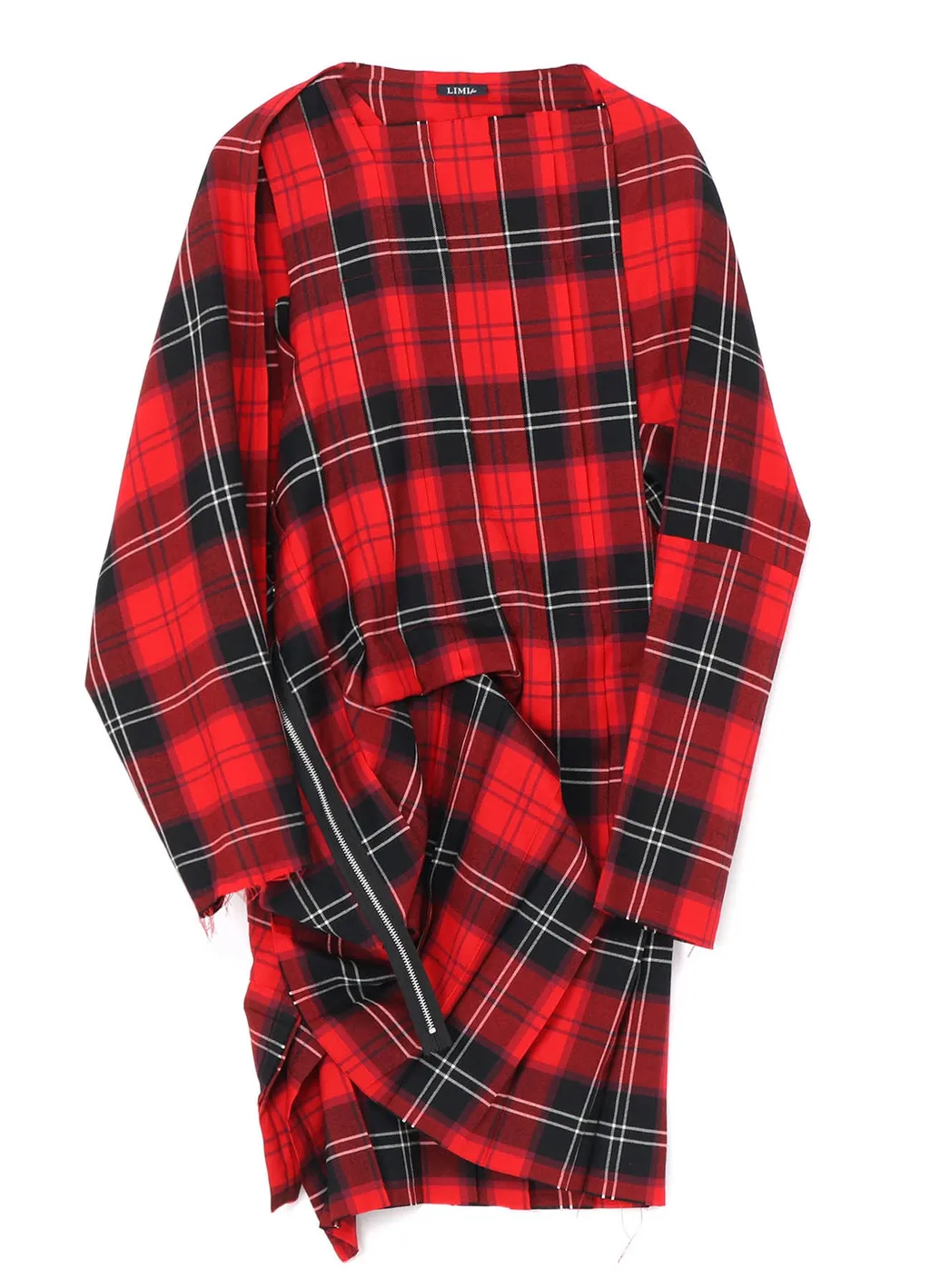 Wool Plaid Pleated Dress