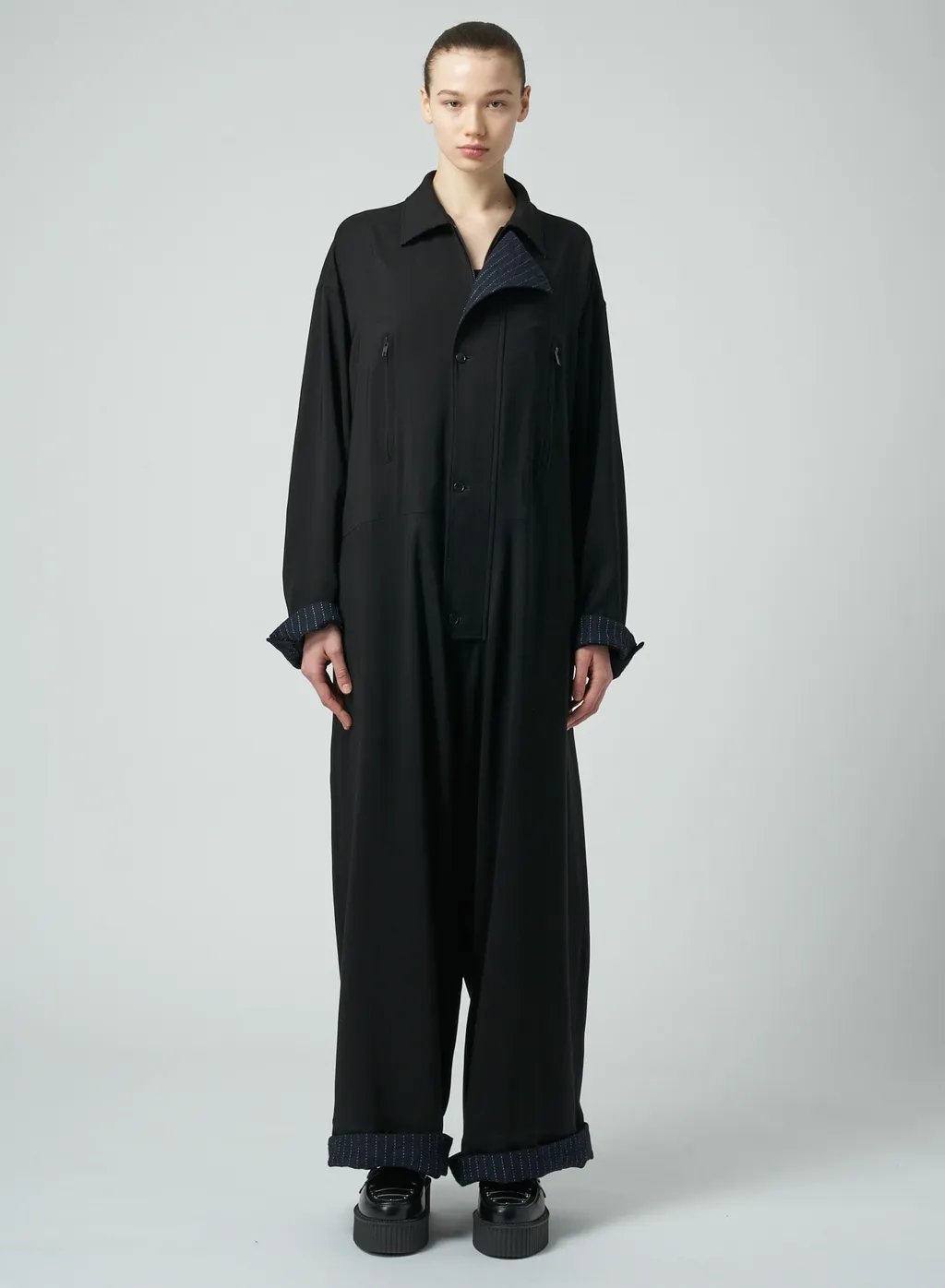 Rayon/Wool Gabardine Jumpsuit