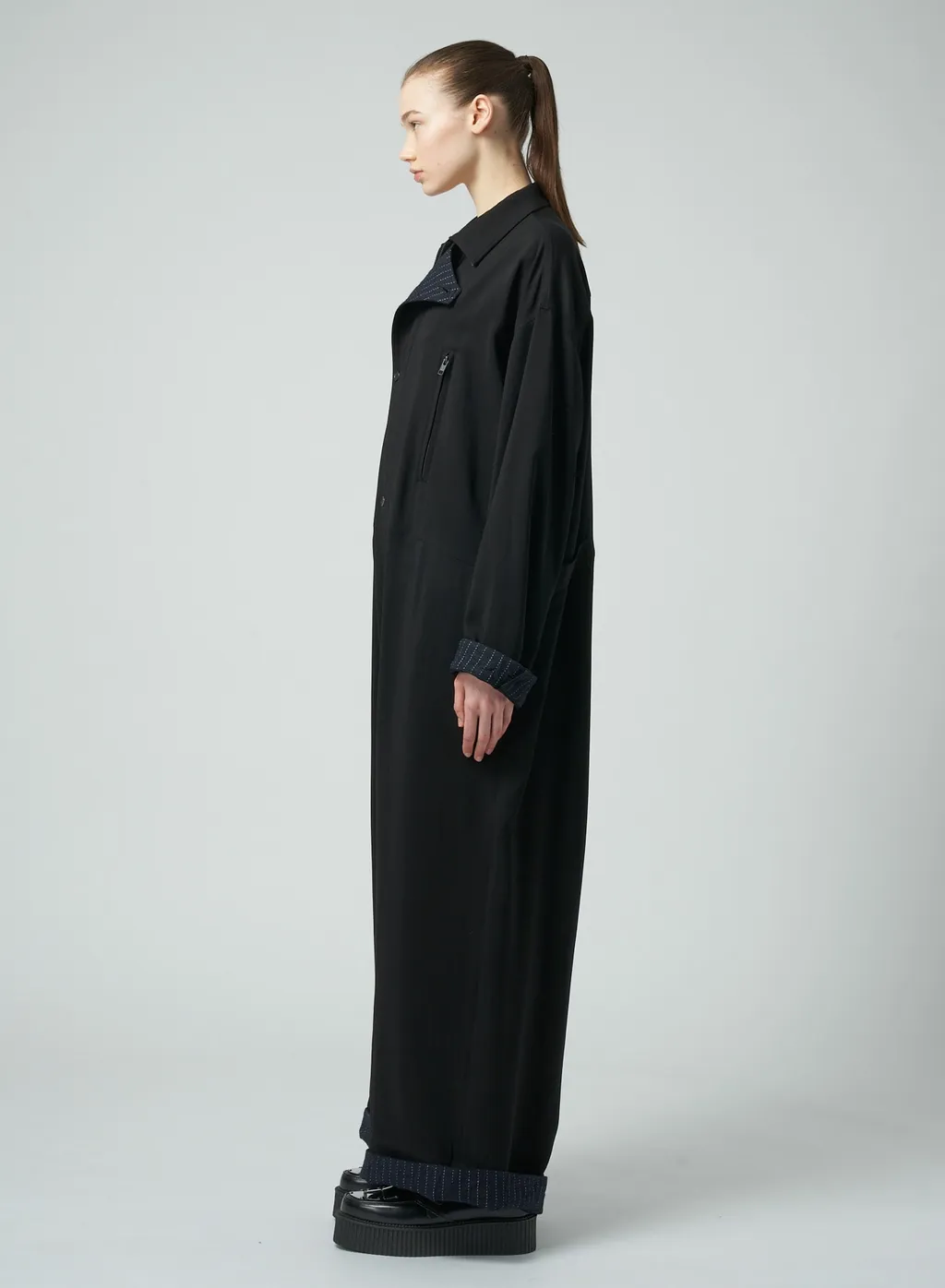 Rayon/Wool Gabardine Jumpsuit