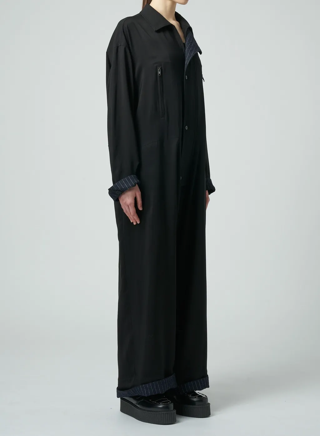 Rayon/Wool Gabardine Jumpsuit