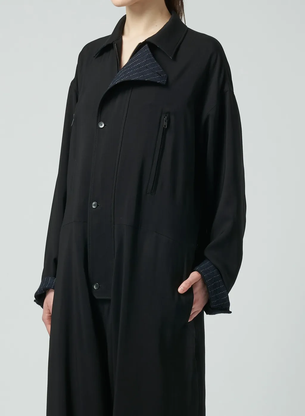 Rayon/Wool Gabardine Jumpsuit