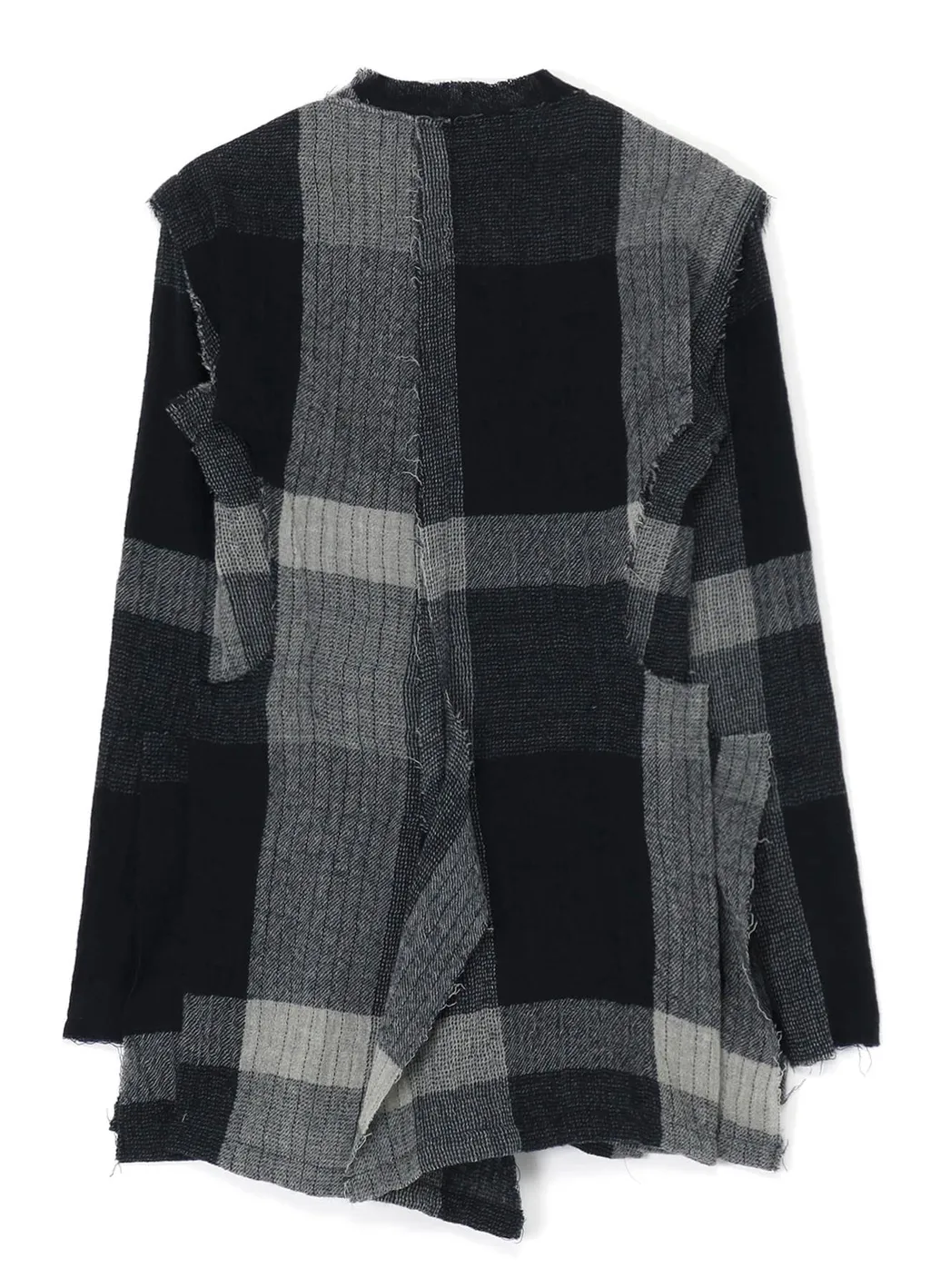 Layered Plaid Pattern Jacket
