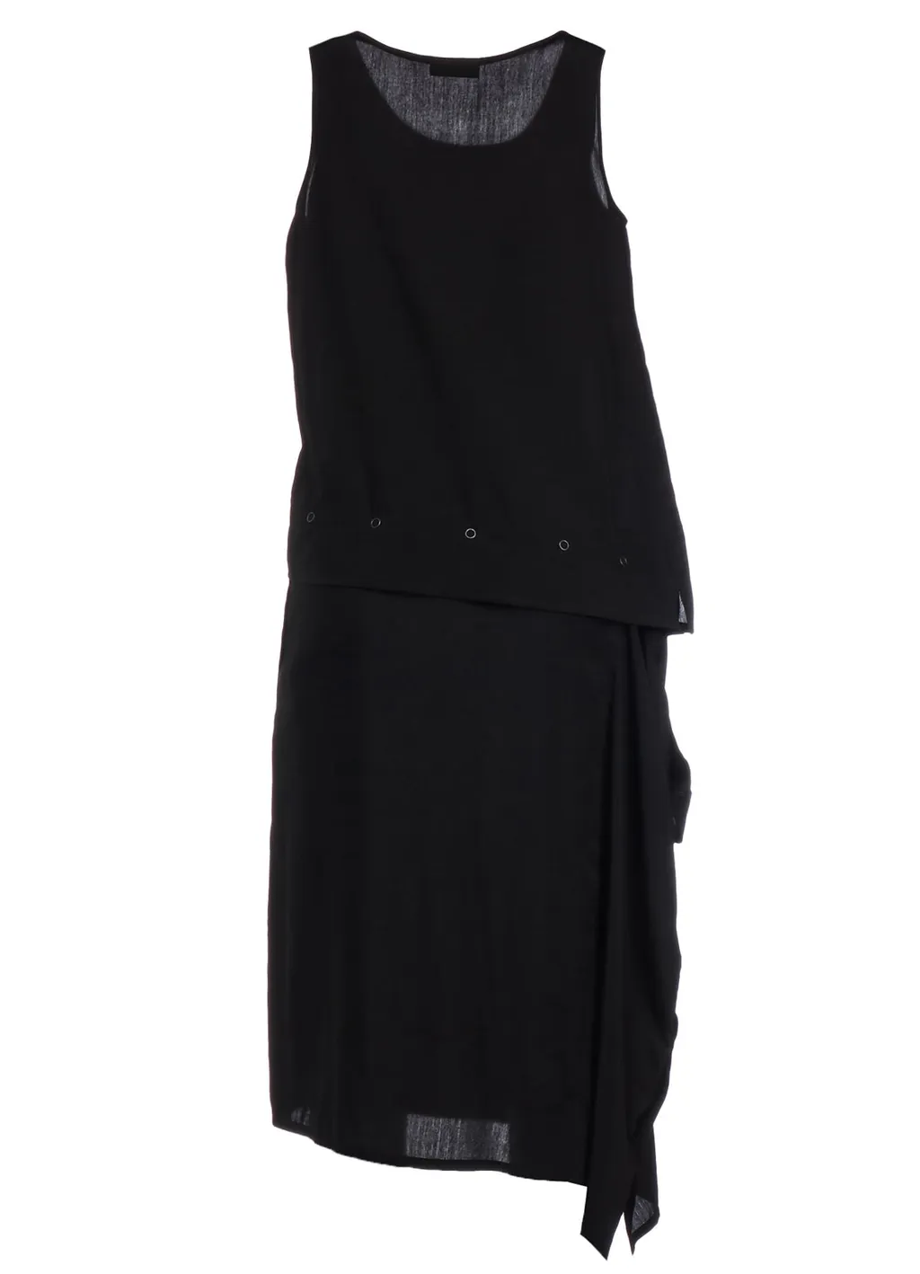 Poplin Snap Sleeveless Dress