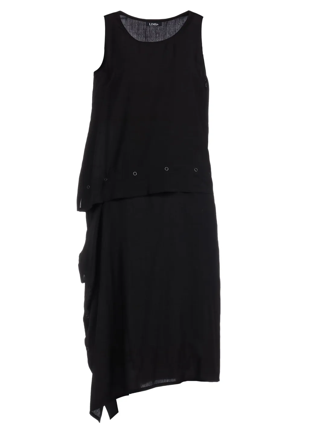 Poplin Snap Sleeveless Dress