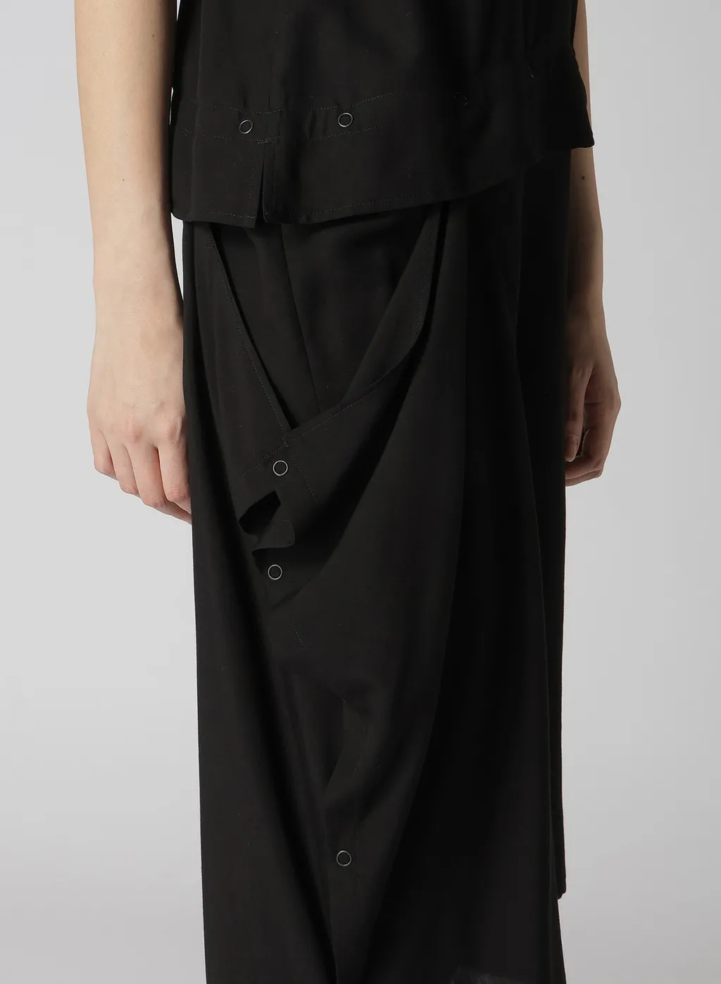 Poplin Snap Sleeveless Dress