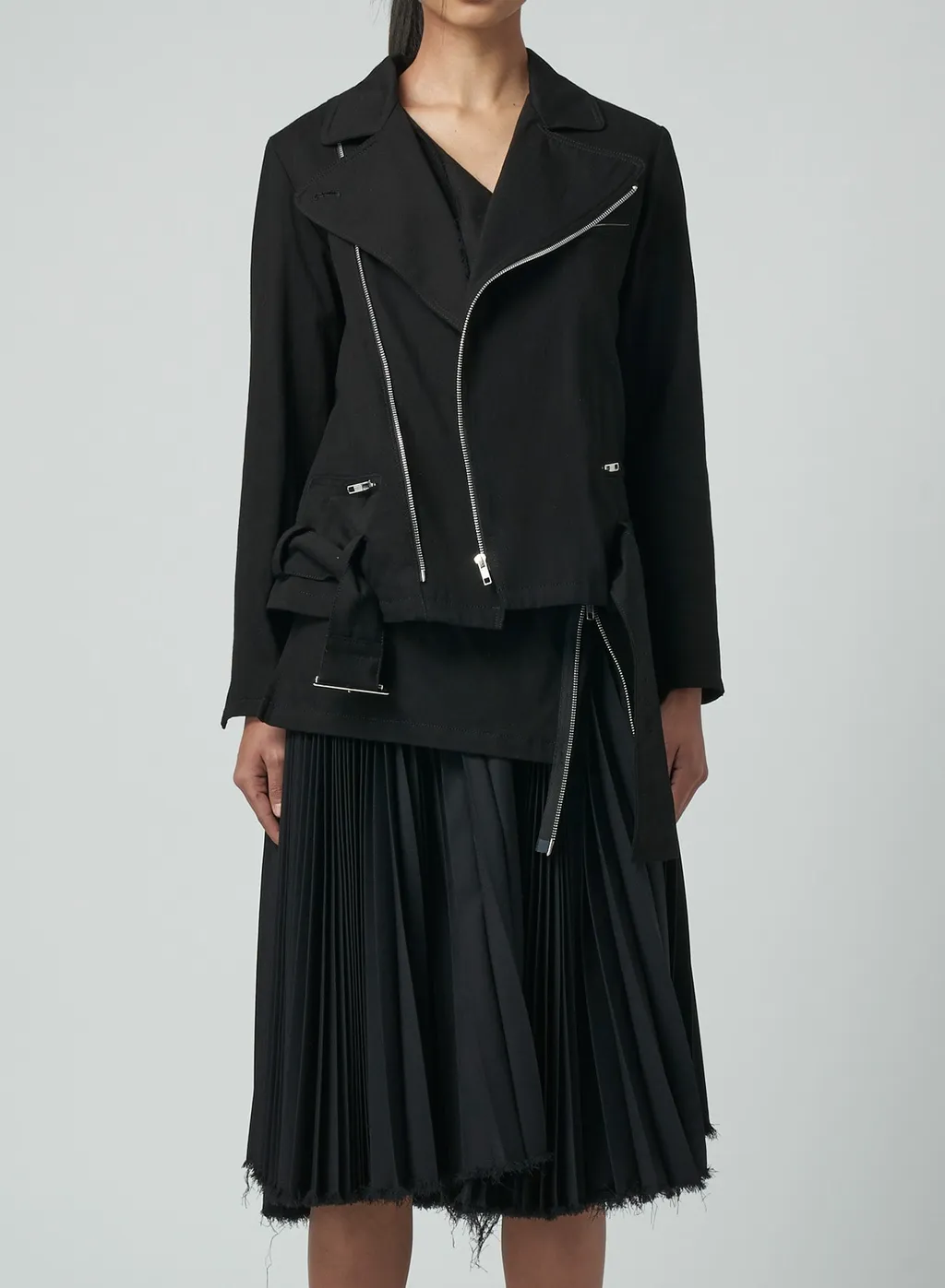Denim + Serge Biker Jacket