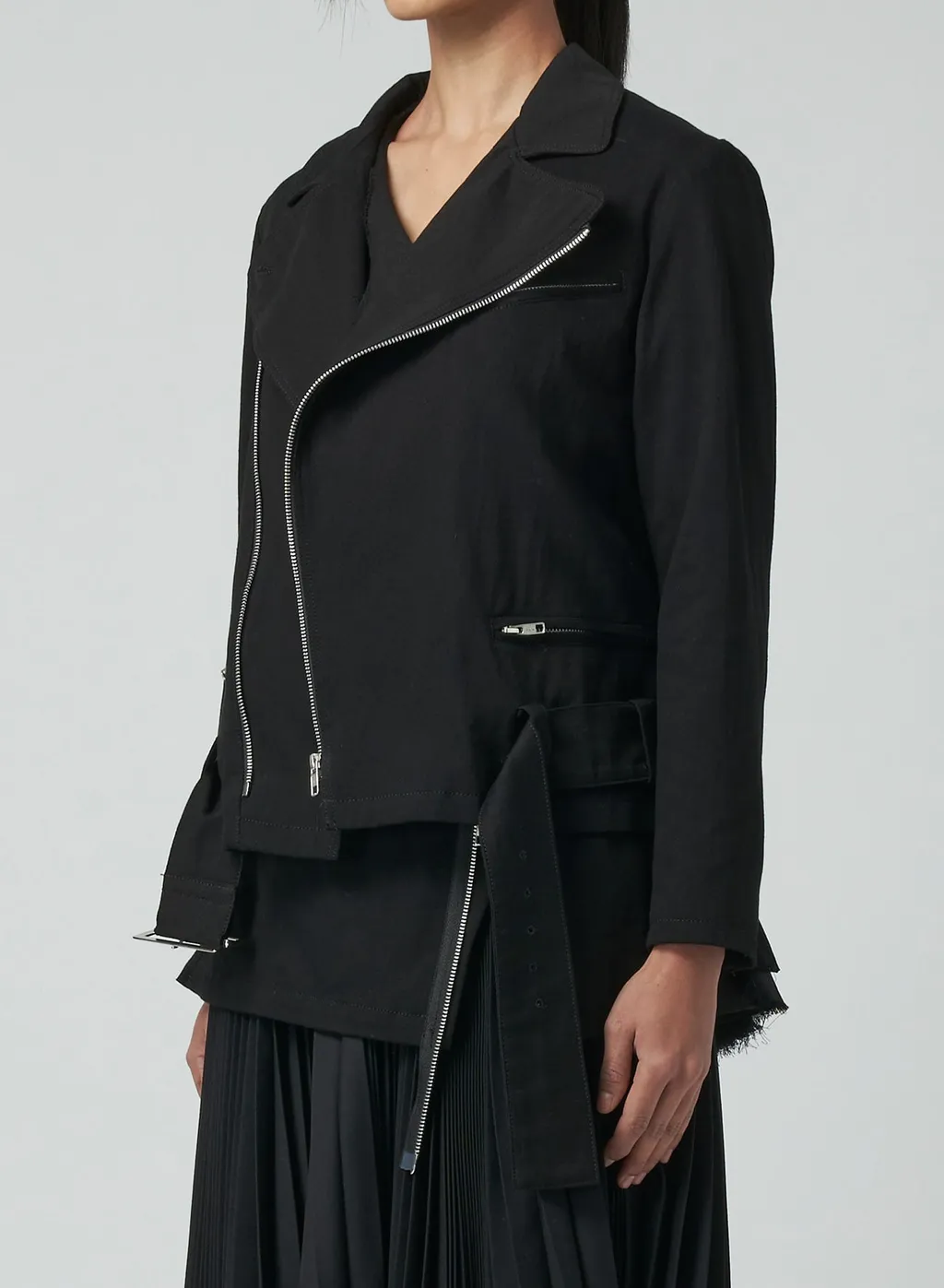 Denim + Serge Biker Jacket