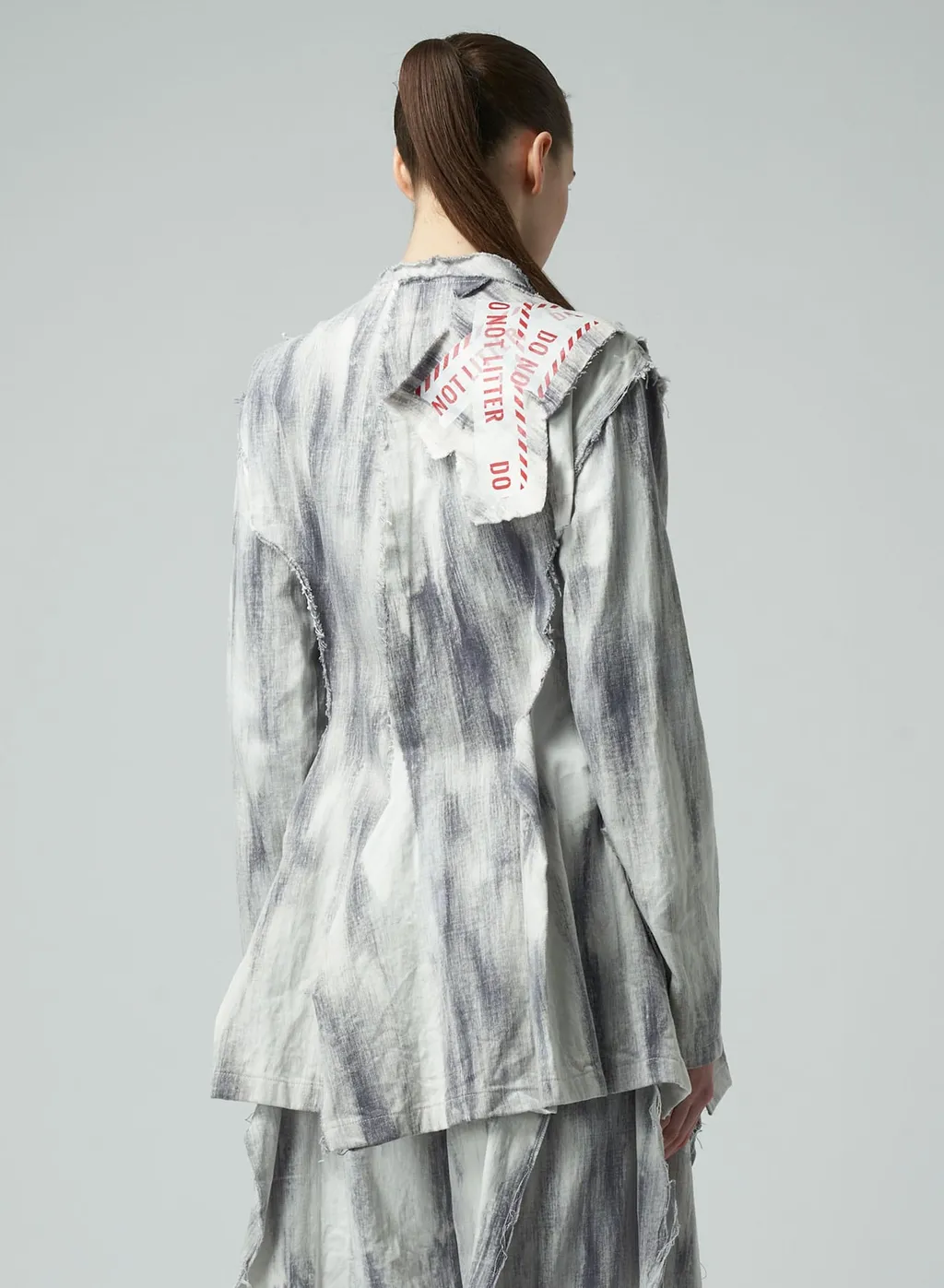 Bleached Denim Layered Jacket