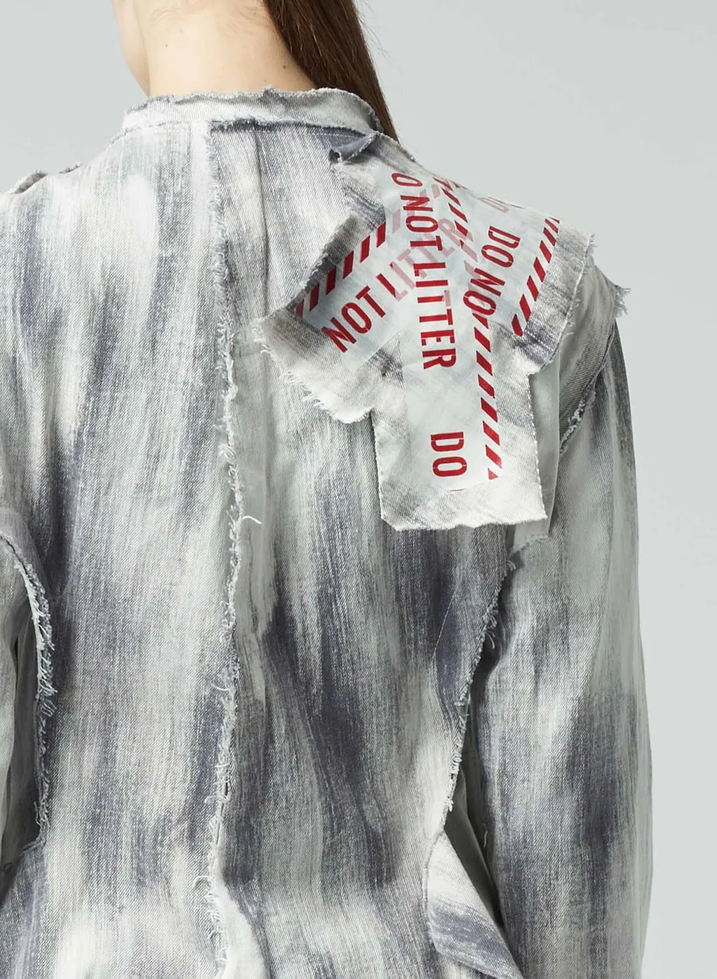 Bleached Denim Layered Jacket