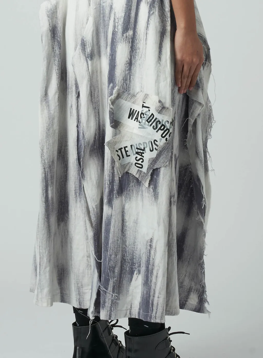 Bleached Denim Layered Dress