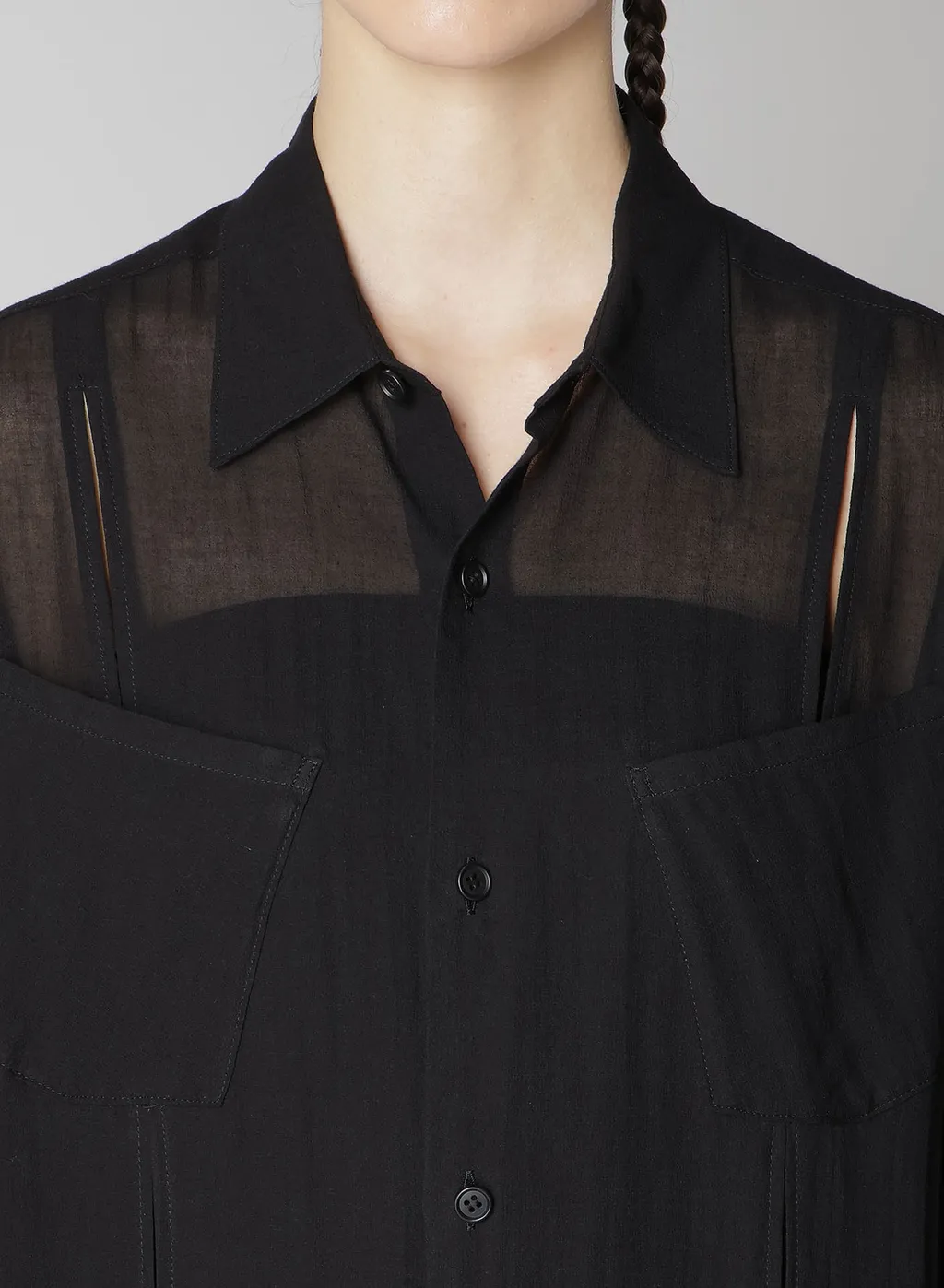 Chiffon Flared Slit Dress