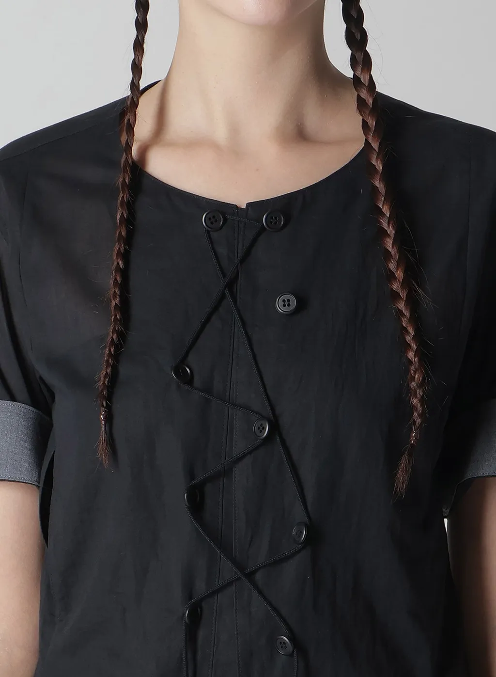 Statue Collage Slit Blouse