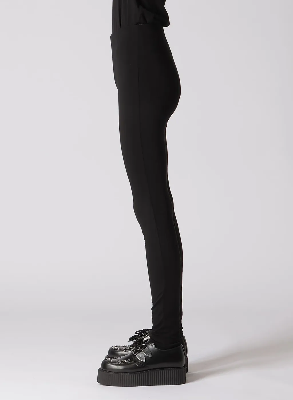 Leather Dot Jersey Leggings