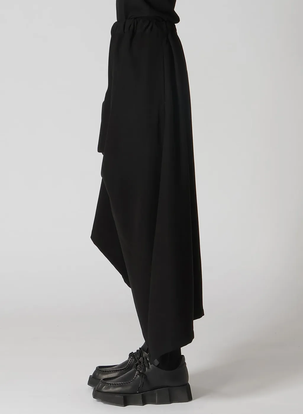 Double Satin Irregular Hem Skirt