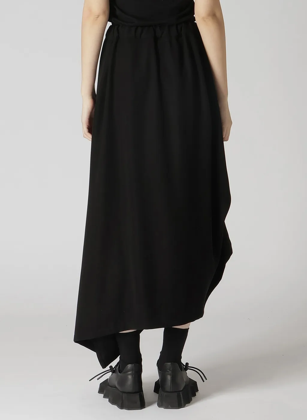 Double Satin Irregular Hem Skirt