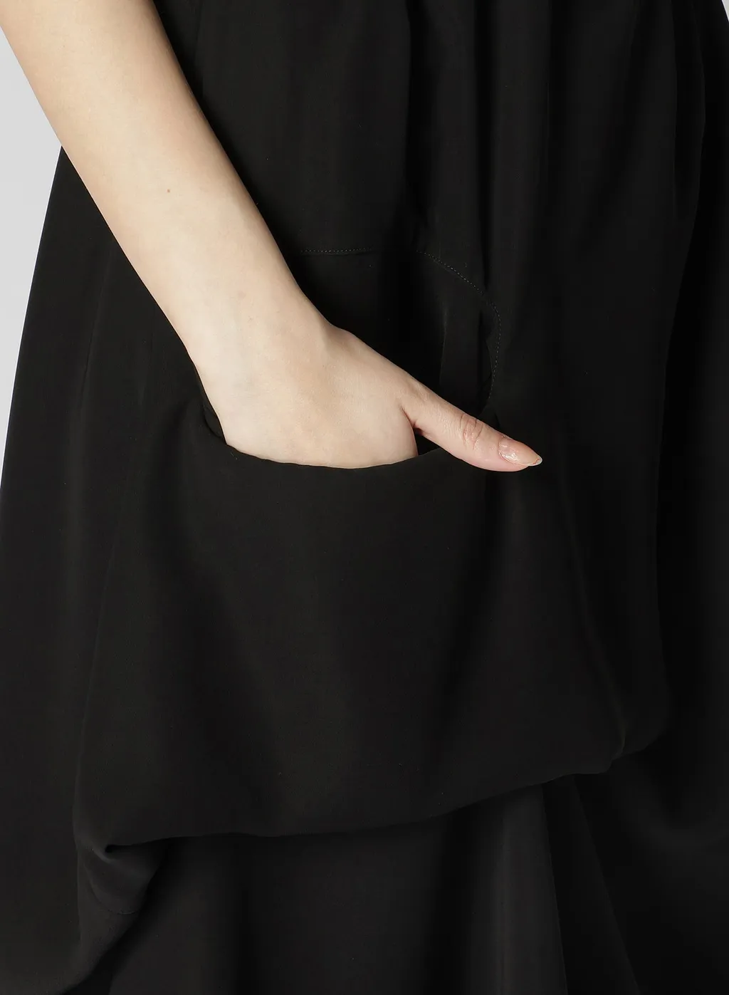 Double Satin Irregular Hem Skirt