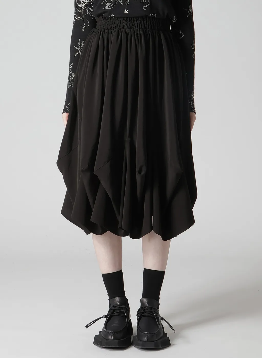 Triacetate Decin Elastic Waist Skirt