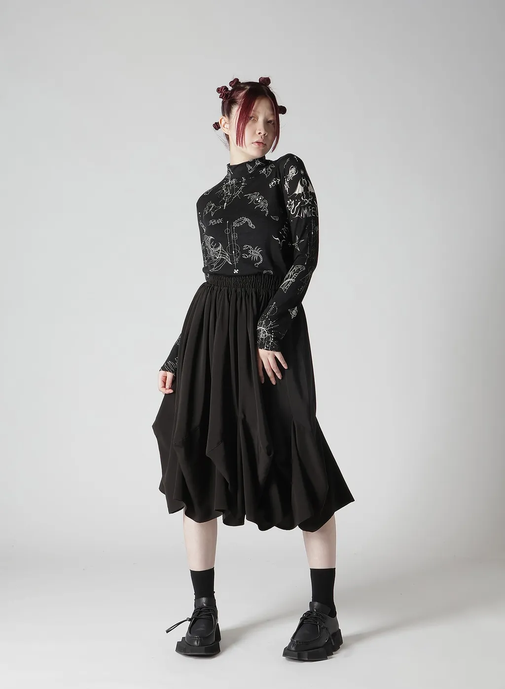 Triacetate Decin Elastic Waist Skirt