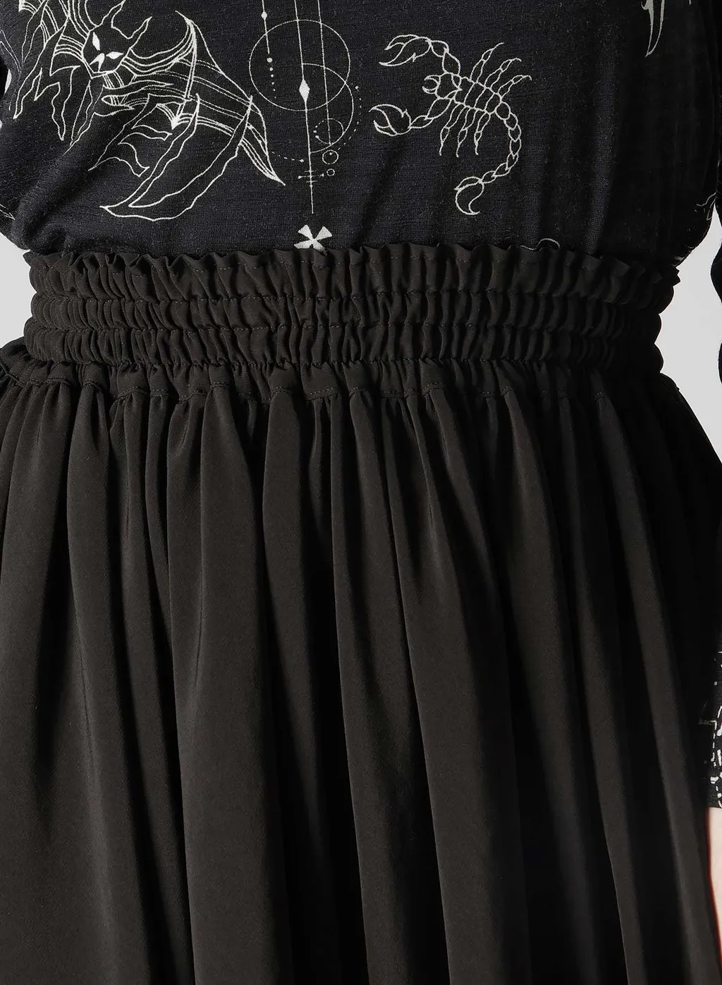 Triacetate Decin Elastic Waist Skirt