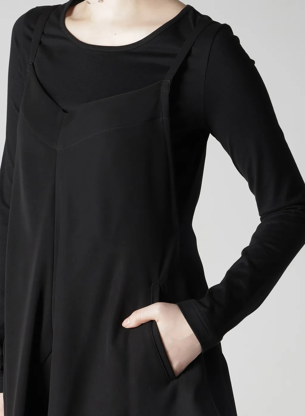 Double Satin Squared Hem Dress