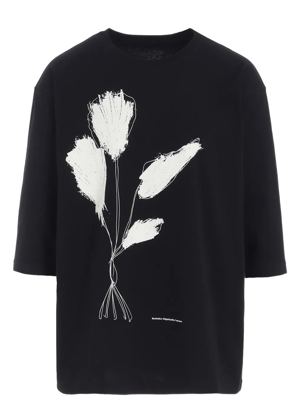 20/1 Combed Jersey Bouquet Print 3/4 Sleeve Shirt