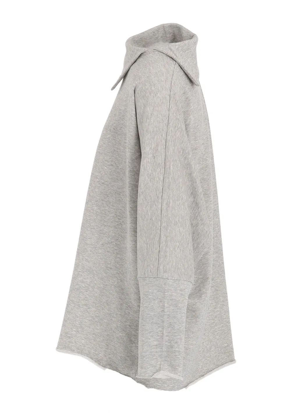 Cotton Mini Fleece Asymmetric Collar Pullover