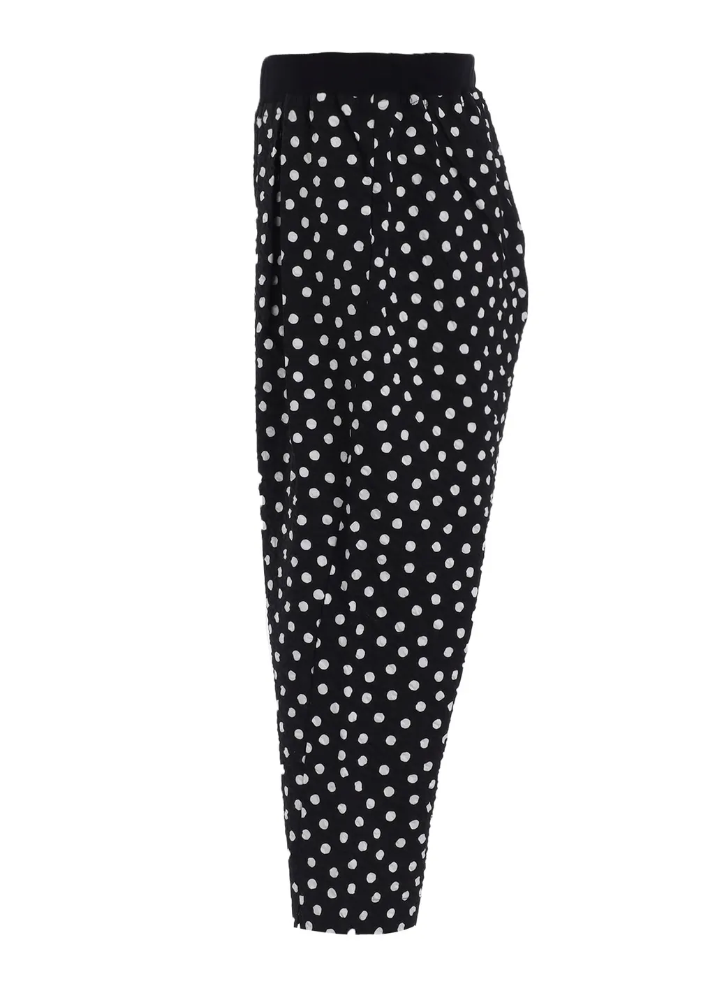 Cotton Ripple Dot Print 4/5 Length Pants