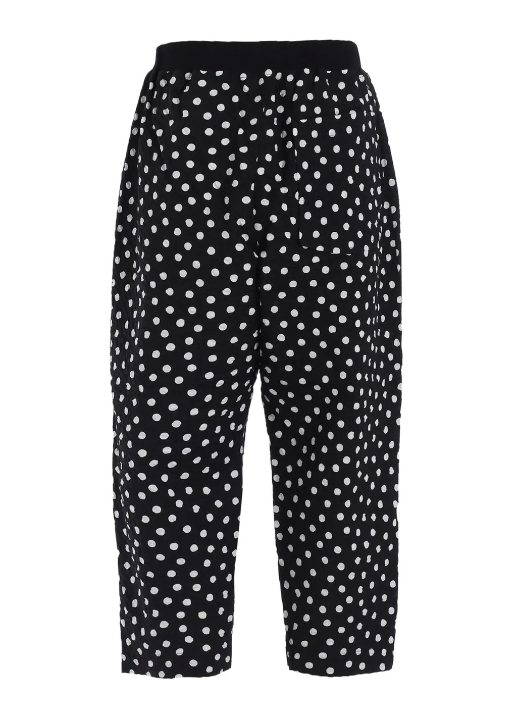 Cotton Ripple Dot Print 4/5 Length Pants