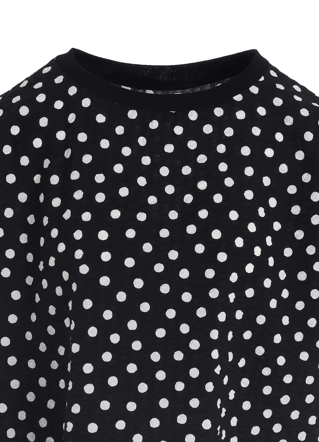 Cotton Ripple Dot Print Pullover