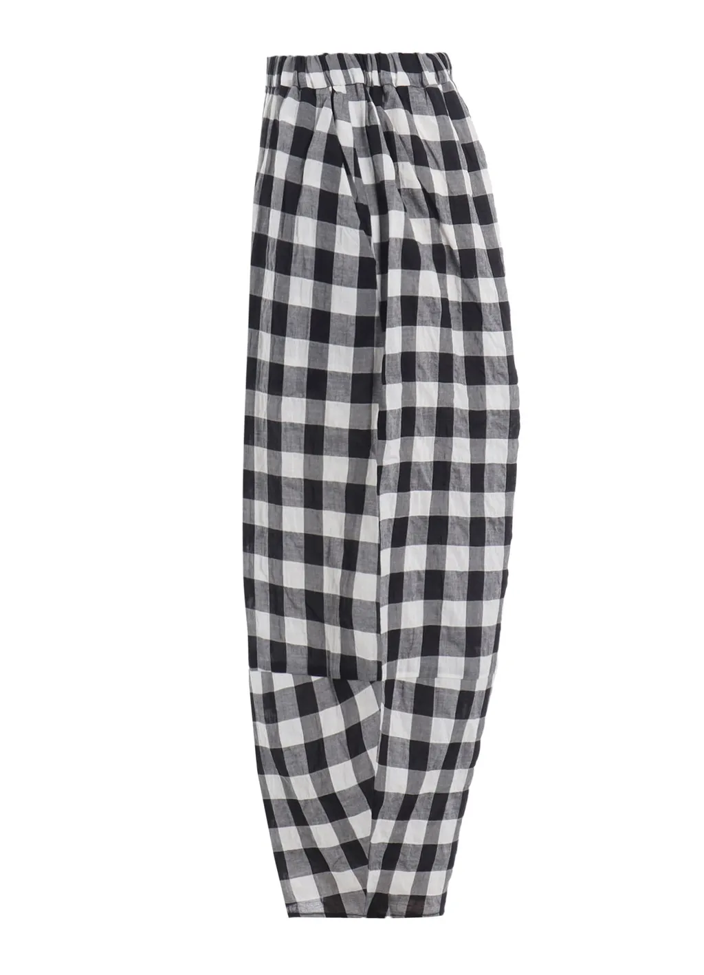 Shirring Plaid Pants
