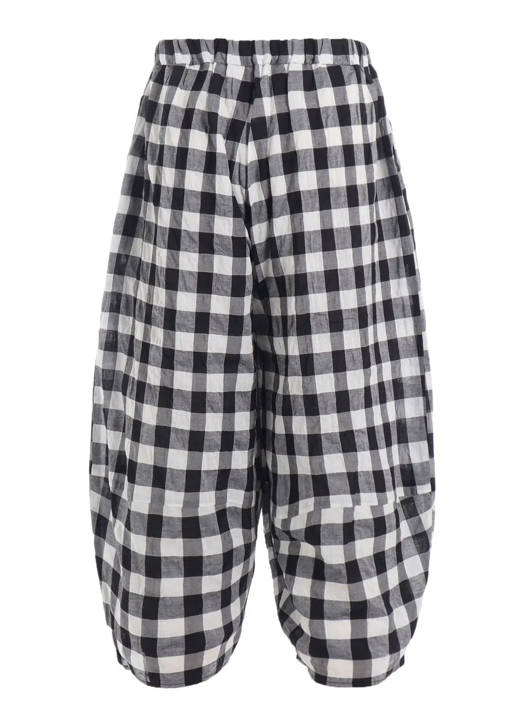Shirring Plaid Pants