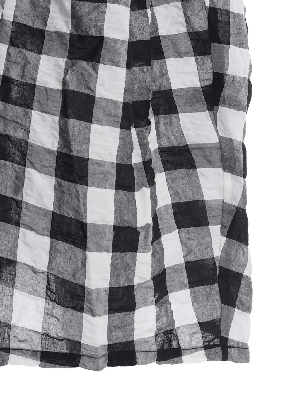 Shirring Plaid Jumper Dress