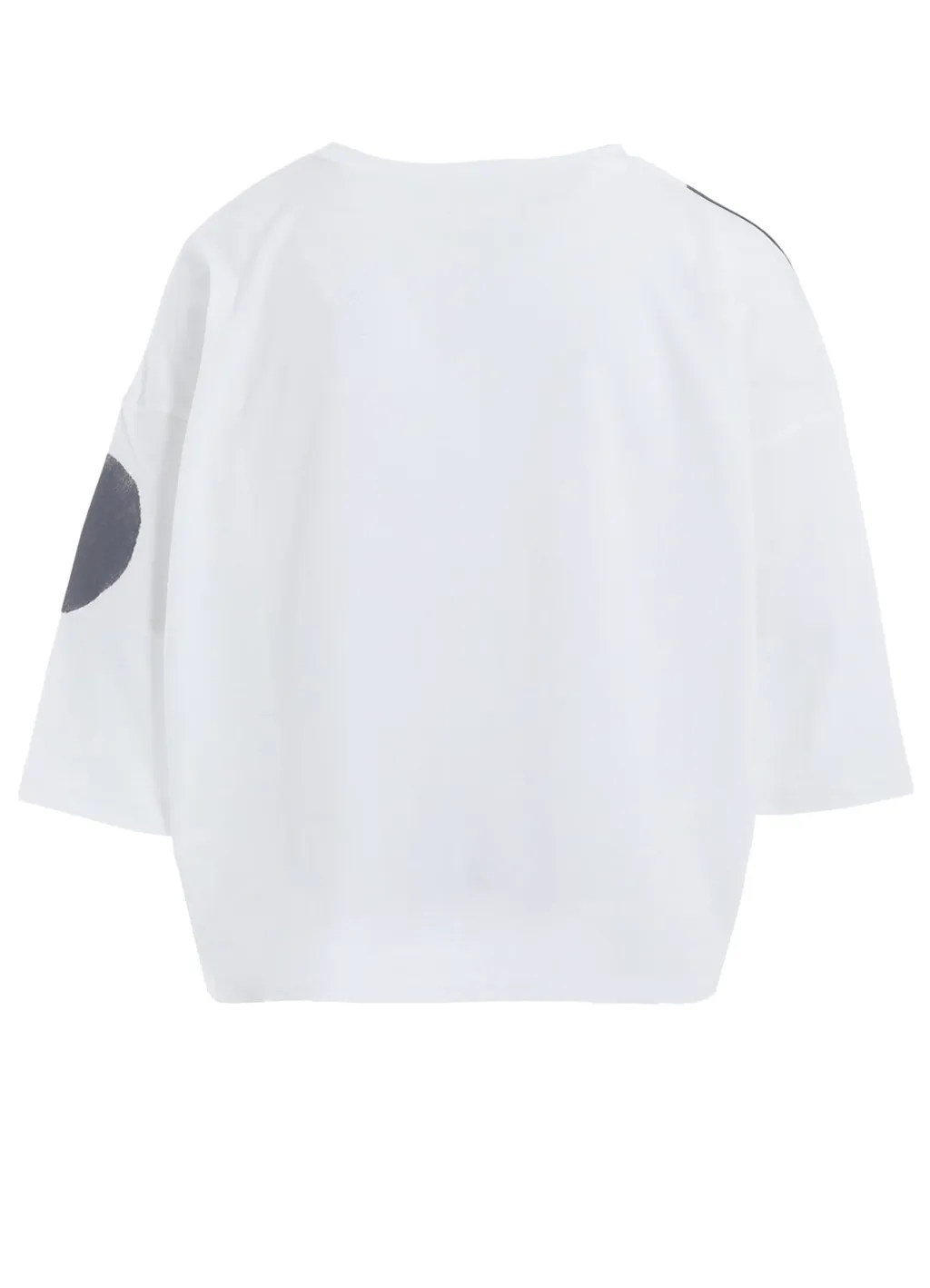 Cotton Jersey Dot Print 3/4 Sleeve Shirt