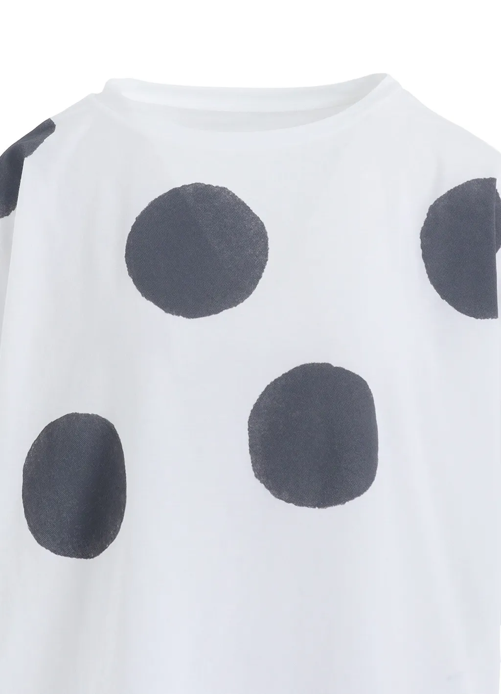 Cotton Jersey Dot Print 3/4 Sleeve Shirt