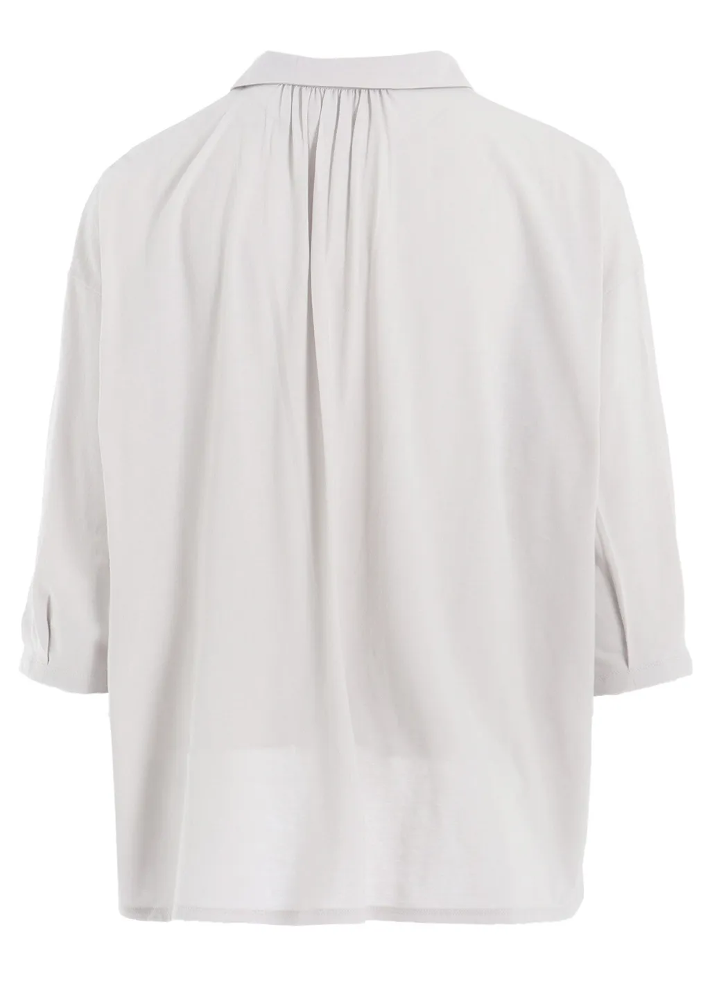Jersey + Voile Dot Print Shirt Cardigan