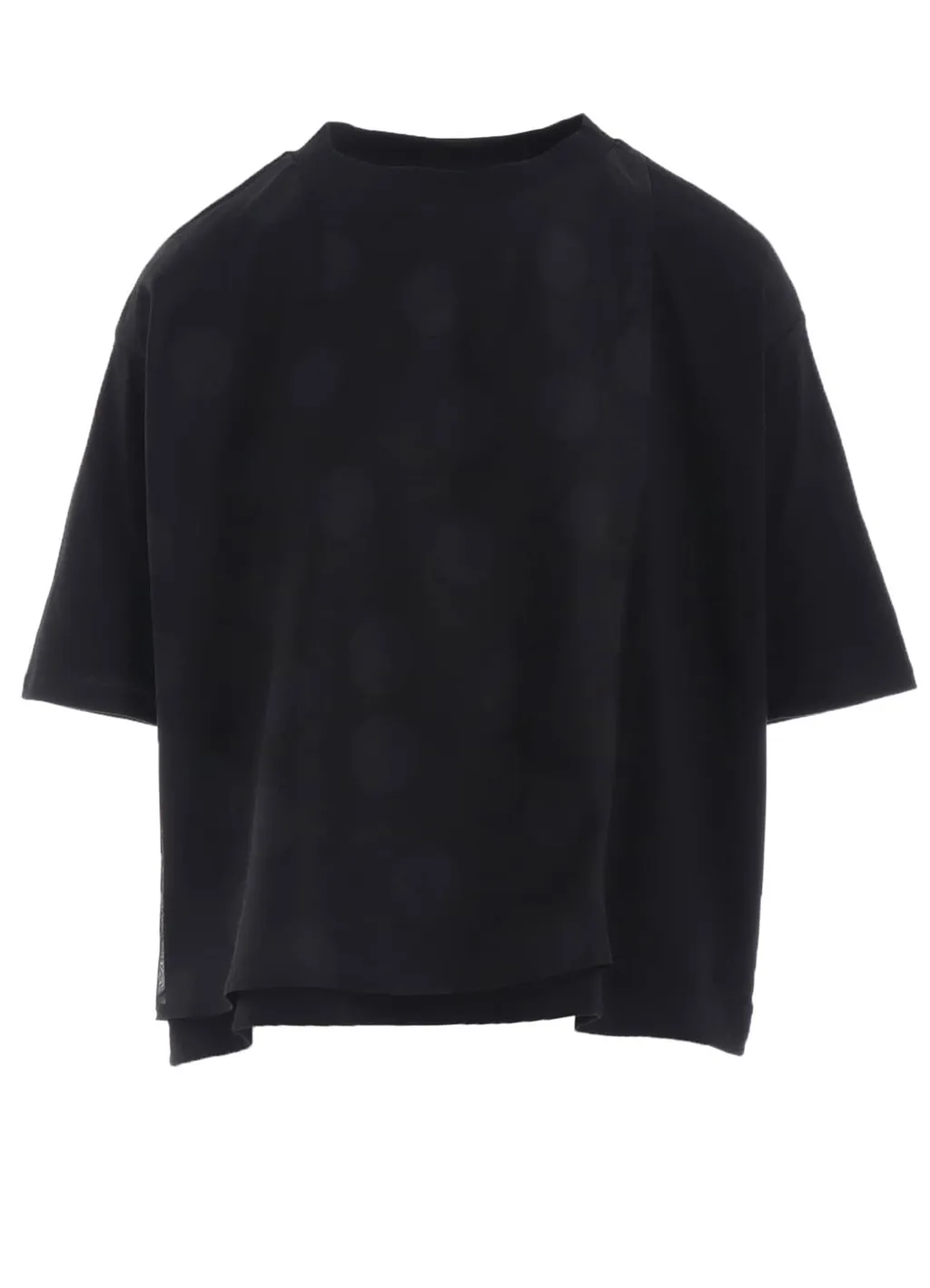 Jersey + Voile Dot Print Shirt