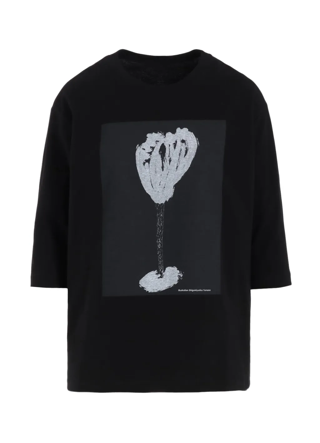20/1 Combed Jersey Flower Print 3/4 Sleeve Shirt