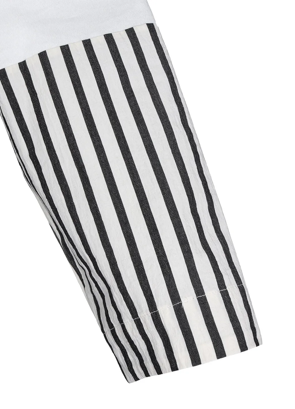 Cotton Stripe Switching Shirt