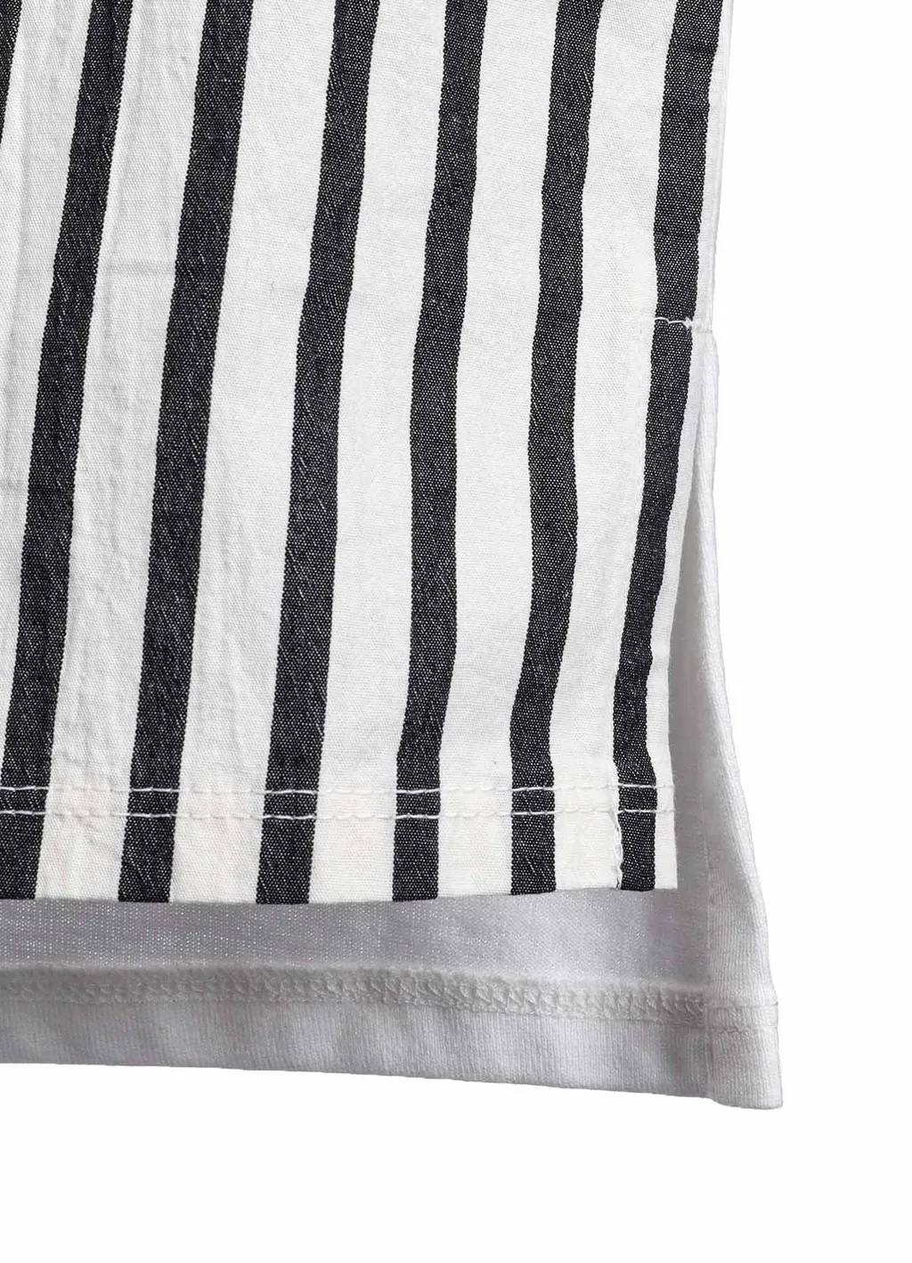 Cotton Stripe Switching Shirt