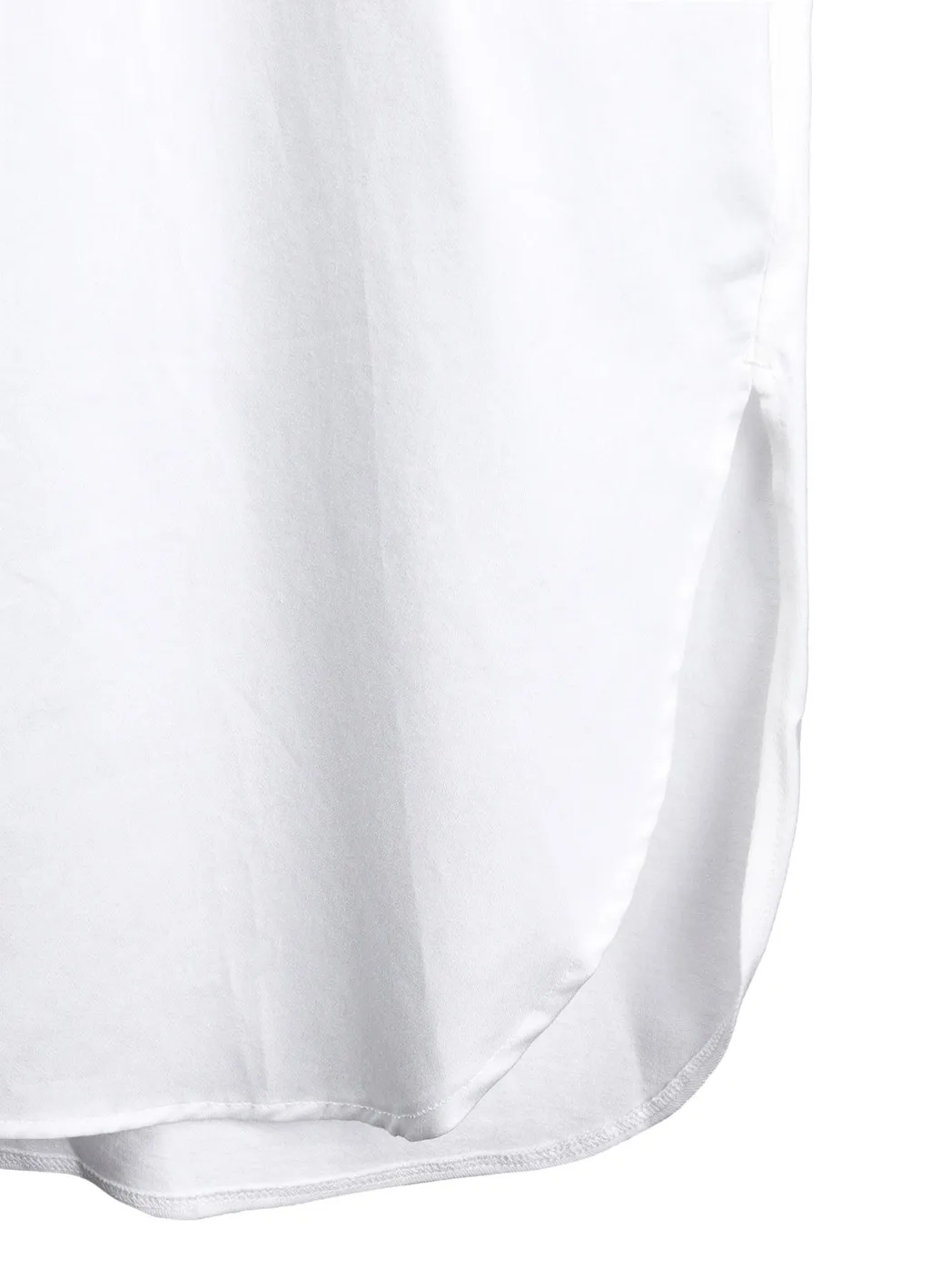 Cotton Satin Switching Collar Shirt