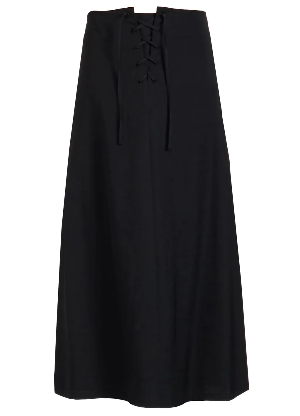 Wool Gabardine Back Lace Up Sailor Skirt