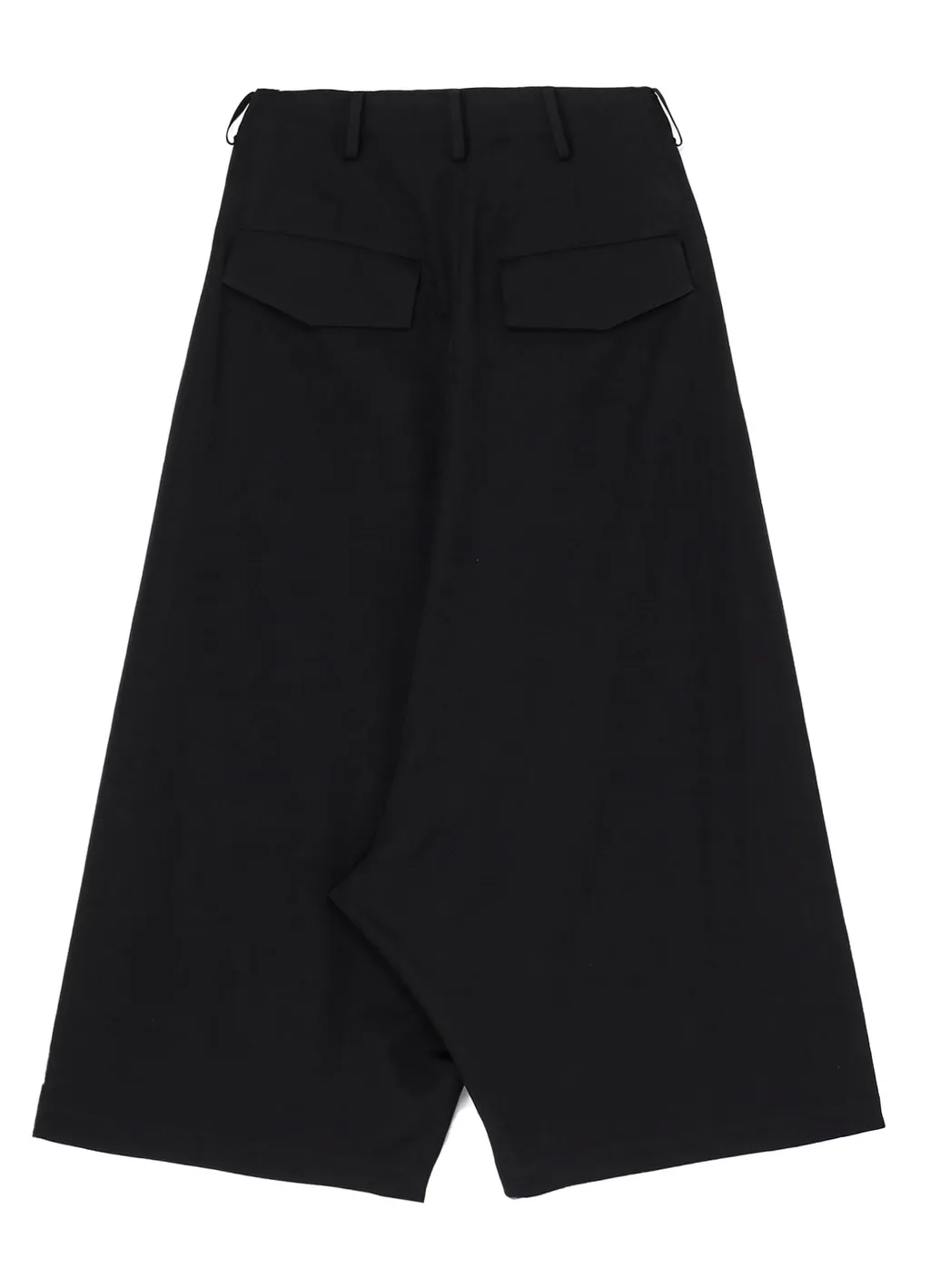 Gabardine R-Backside Flare Wide Pants