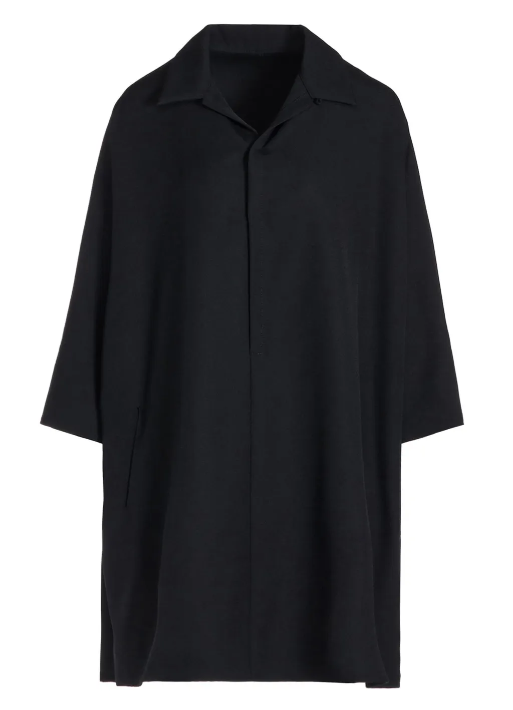 2/60 Wool Gabardine Open Collar Dolman Slv Dress