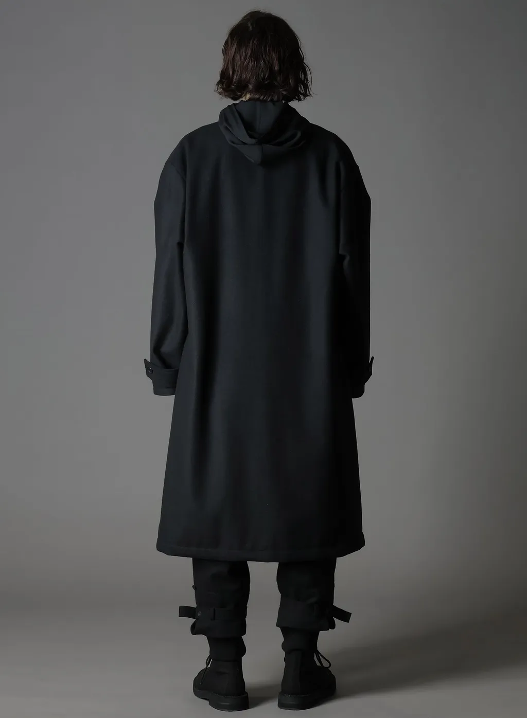 Melton Out Pocket Long Coat