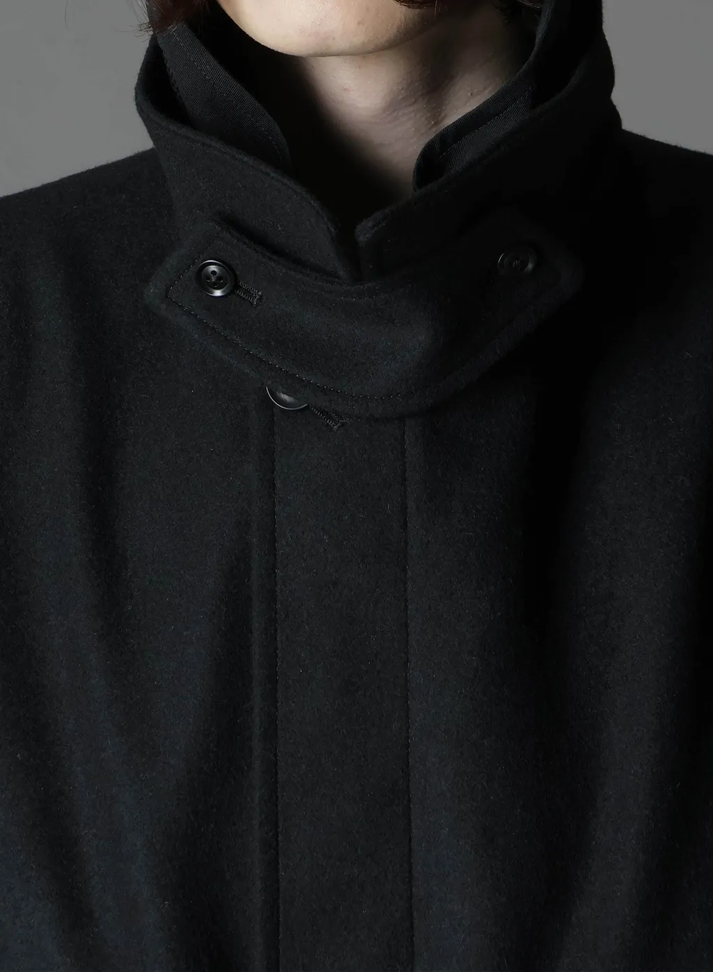 Melton Out Pocket Long Coat