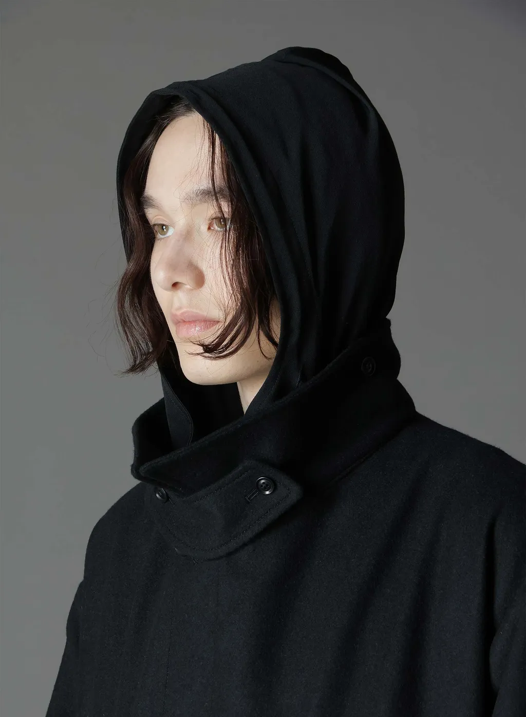 Melton Out Pocket Long Coat