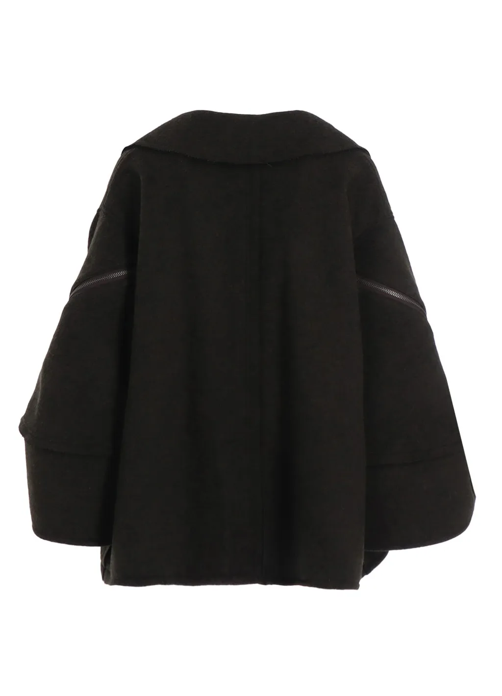 Double Weave Melton Short Length Big Sleeve Double Coat