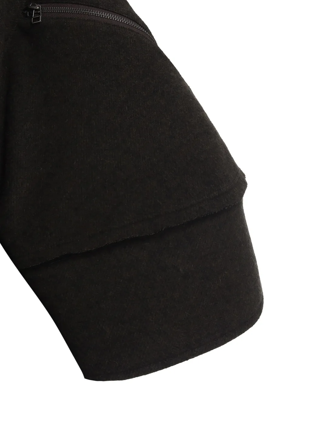 Double Weave Melton Short Length Big Sleeve Double Coat